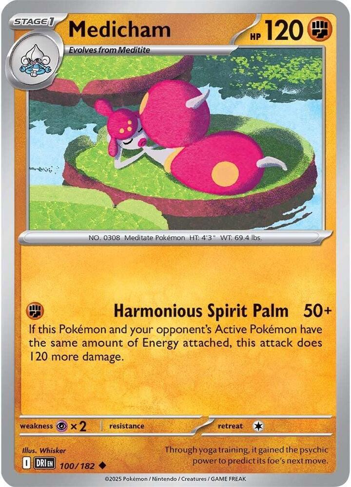 100/182 - Medicham (Reverse Holo)