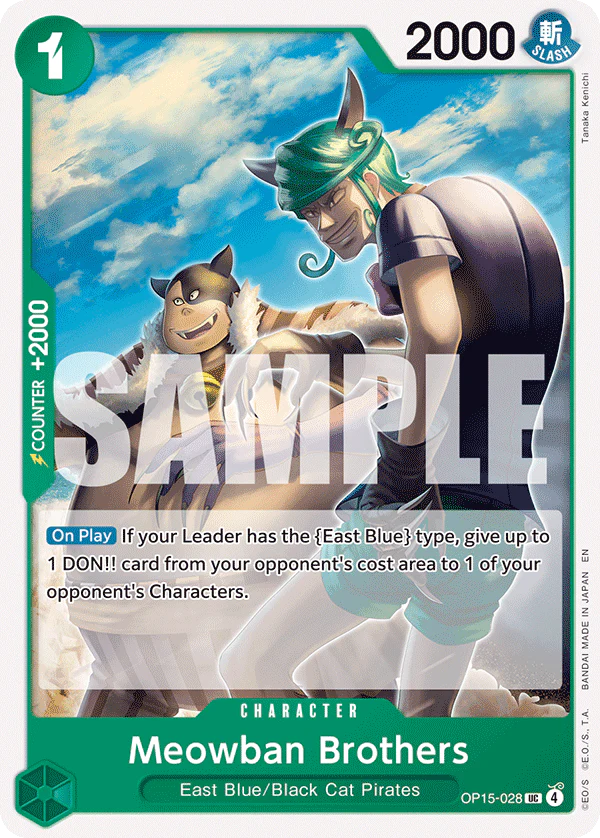 Pre[Single] OP15-028 Meowban Brothers