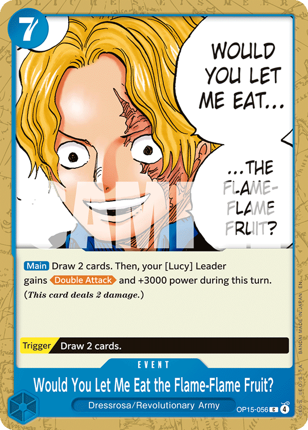 Pre[Single] OP15-056 Would You Let Me Eat the Flame-Flame Fruit?