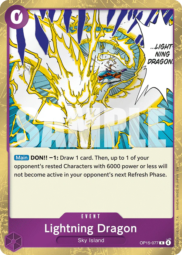 Pre[Single] OP15-077 Lightning Dragon
