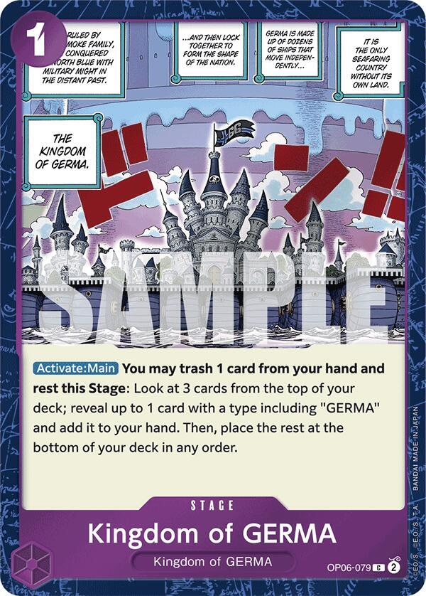 [Single] OP06-079 (PRB01) Kingdom of GERMA (Jolly Roger Foil)