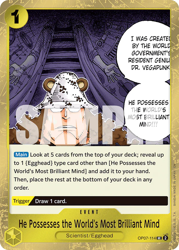 [Single] OP07-114 He Possesses the World's Most Brilliant Mind FOIL(PRB02)