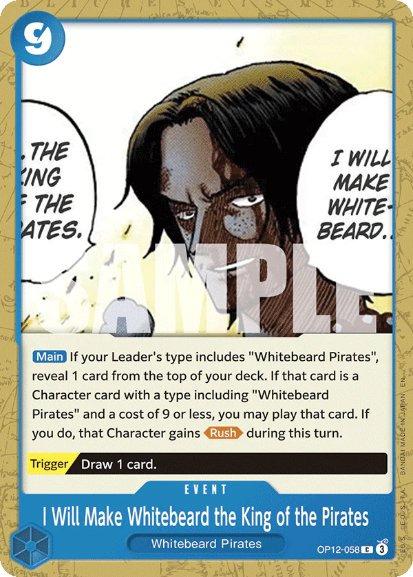 [Single] OP12-058 I Will Make Whitebeard the King of the Pirates