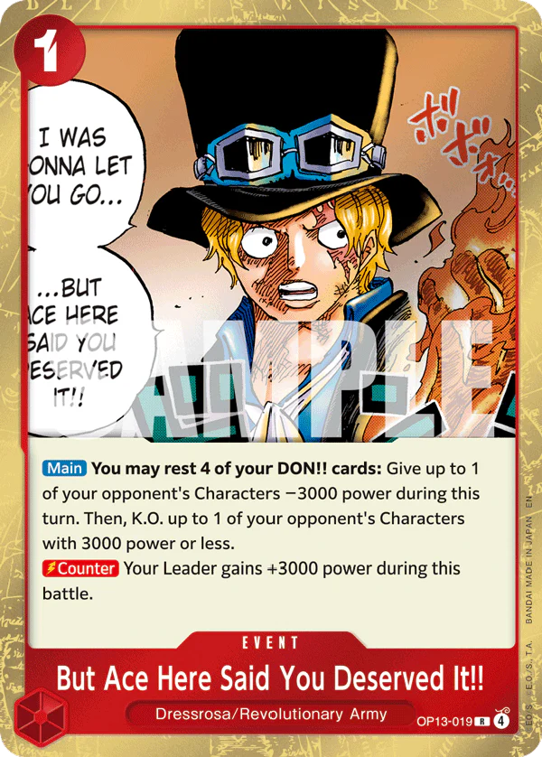 [Single] OP13-019 But Ace Here Said You Deserved It!!